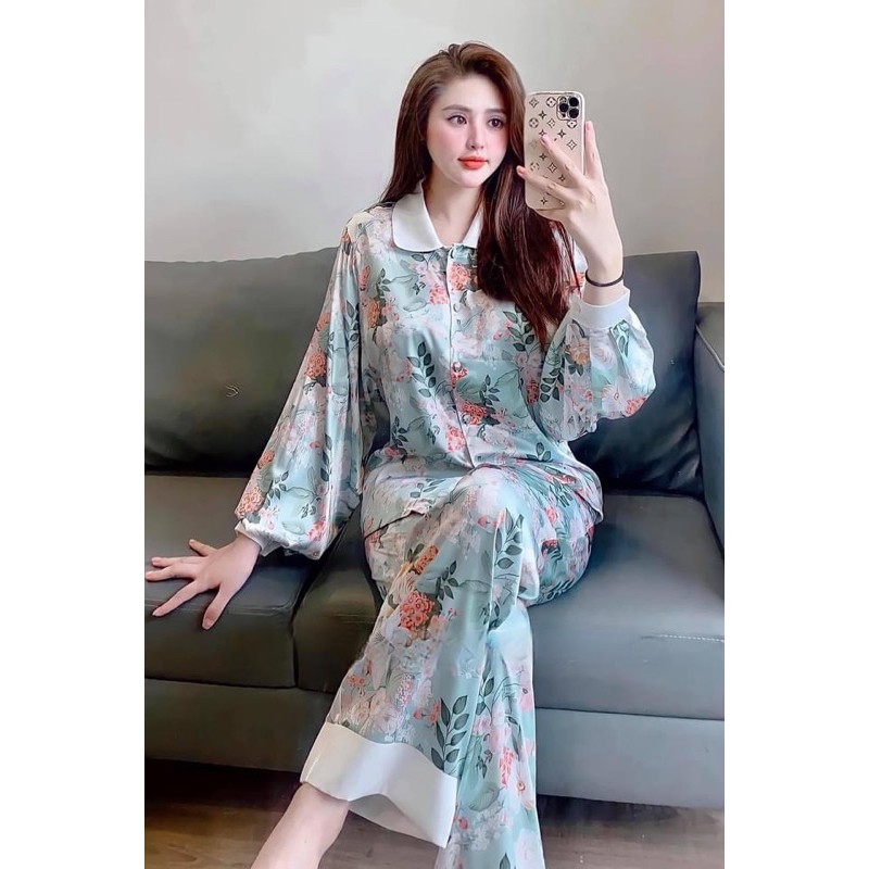 PIJAMA HOẠ TIẾT TAY PHỒNG CAO CẤP | BigBuy360 - bigbuy360.vn