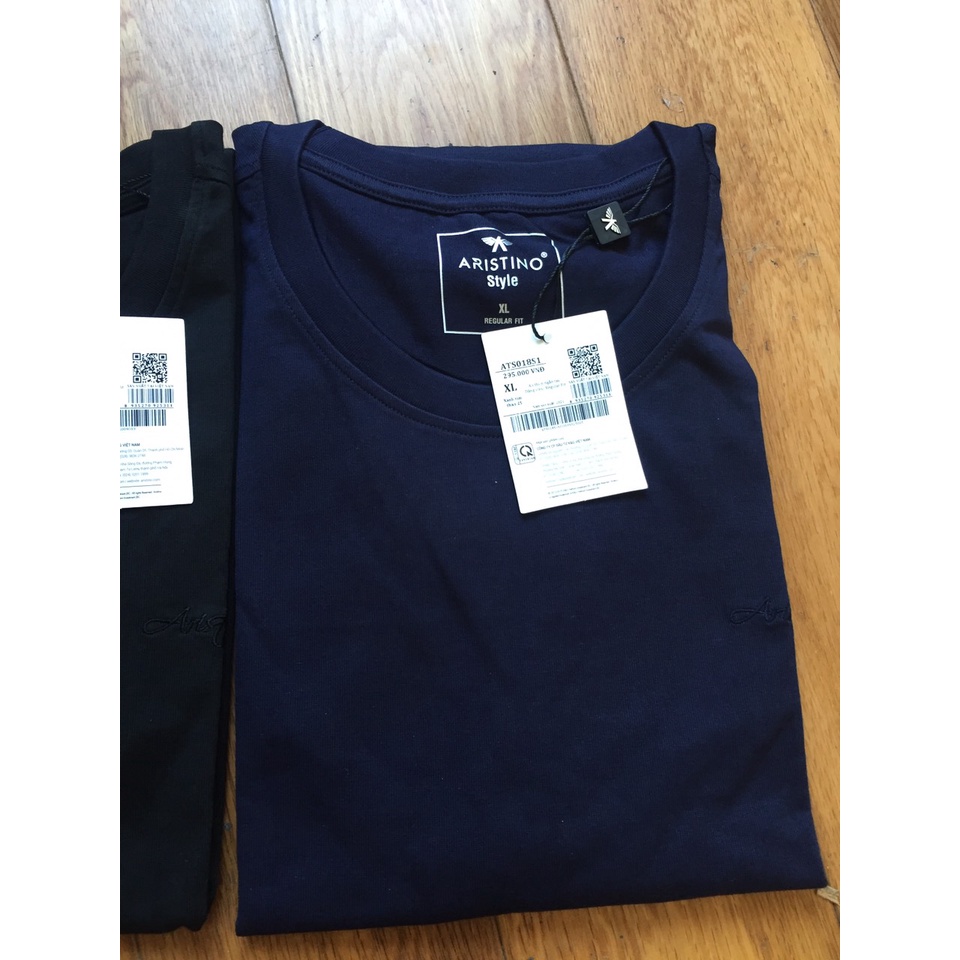 Áo thun nam ngắn tay ARISTINO ATS018S1 dáng suông nhẹ reguler fit chất liệu cotton cao cấp
