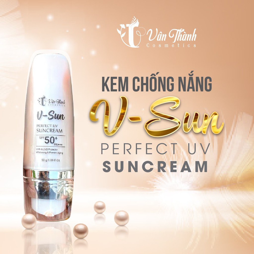 [CHÍNH HÃNG] Kem Chống Nắng Hàn Quốc V- SUN, Kem Chống Nắng Nâng Tone, Kiềm Dầu, Lâu Trôi, Thẩm Thấu Nhanh