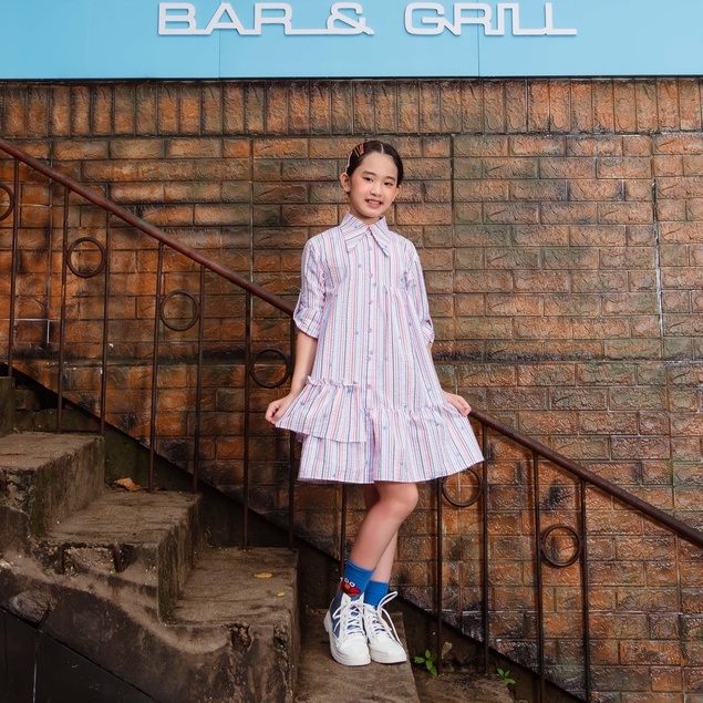 Đầm JOOKYLI bé gái suông cổ đức 47G1017