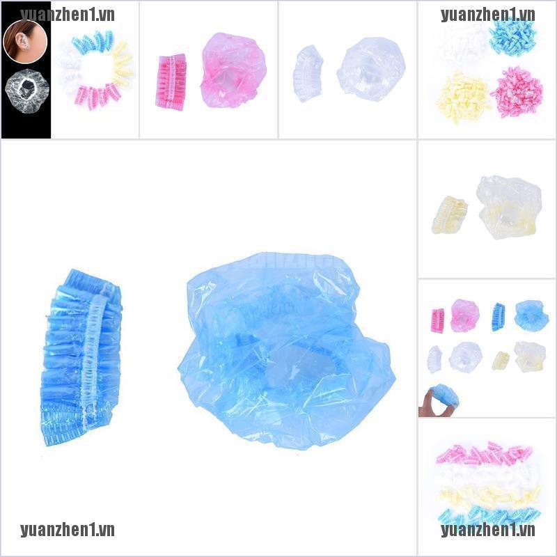 [YUANZHEN1] 100 Túi Bọc Tai Nhuộm Tóc Có Thể Thu Gọn Bảo Vệ Tai Dùng Trong Salon