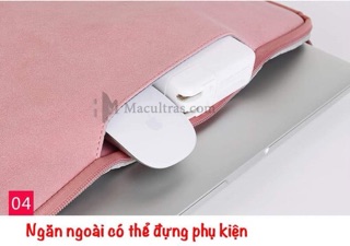 Túi chống sốc da lộn quai pha đen