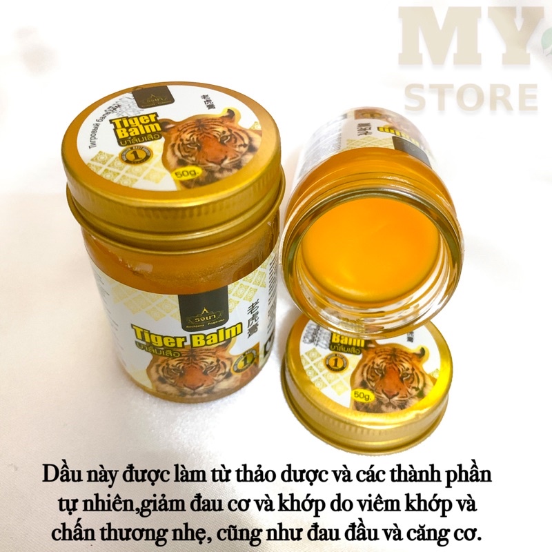(Chính Hãng) Dầu Cù Là Vàng Con Hổ Tiger Balm 50g Thái Lan / Thơm Nóng