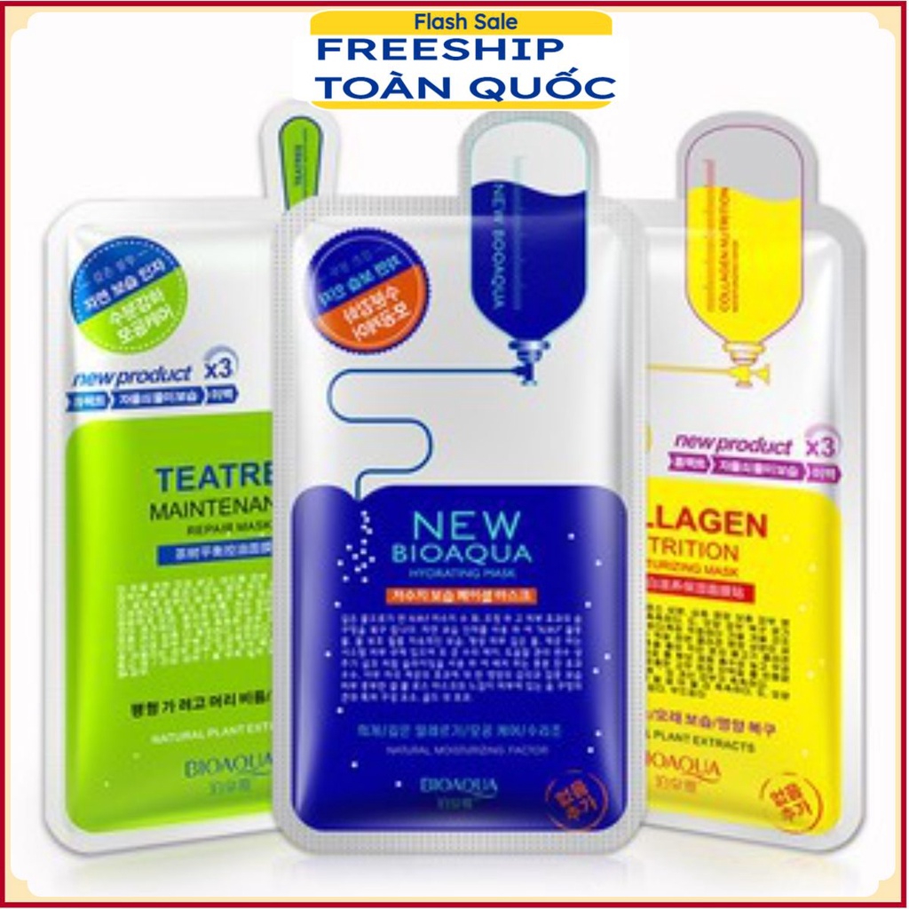 Mặt nạ dưỡng da Mediheal Teatree, Vita Lightbeam, Placenta Revital và Collagen EX Essential Mask 24ml