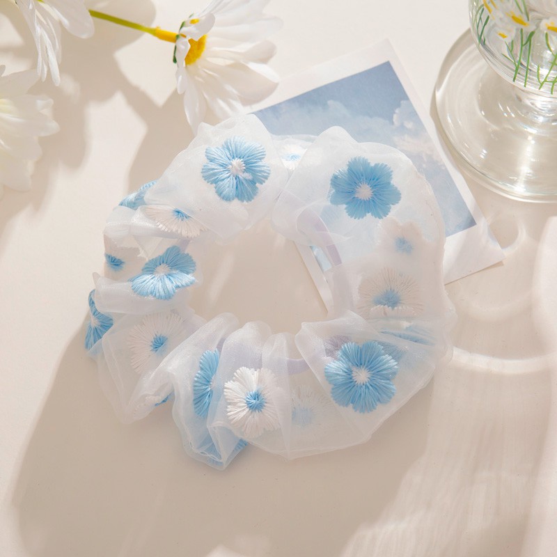 Dây Buộc Tóc Vải Lưới Màu Sắc Ngọt Ngào Thời Trang Cho Nữ