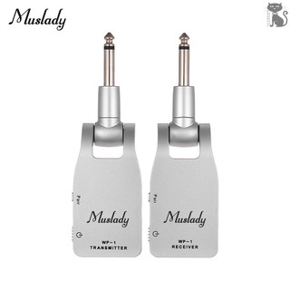 COD☆ Muslady 2.4G Wireless Guitar System Transmitter & Receiver Built-in Rechargeable Lithium Battery