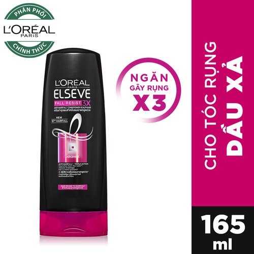 Dầu Xả Ngăn Rụng Tóc L'Oreal Fall Resist 3X Conditioner 165ml