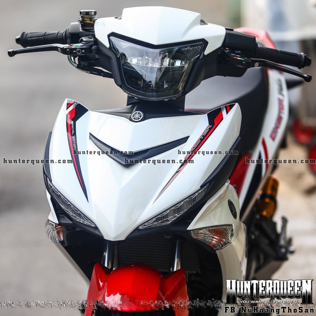 Tem rời Y15ZR phiên bản 2021 trắng đỏ. Decal cao cấp dán xe Exciter 150, chống nước, bền màu