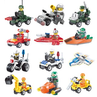 Bộ đồ chơi lắp ráp SEA SUN TOYS mô hình xe đua cảnh sát độc đáo