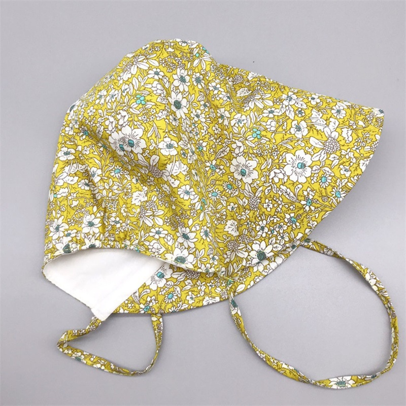 Nón Vành Rộng Chất Liệu Cotton In Họa Tiết Hoa Xinh Xắn Thời Trang Cho Bé Sơ Sinh