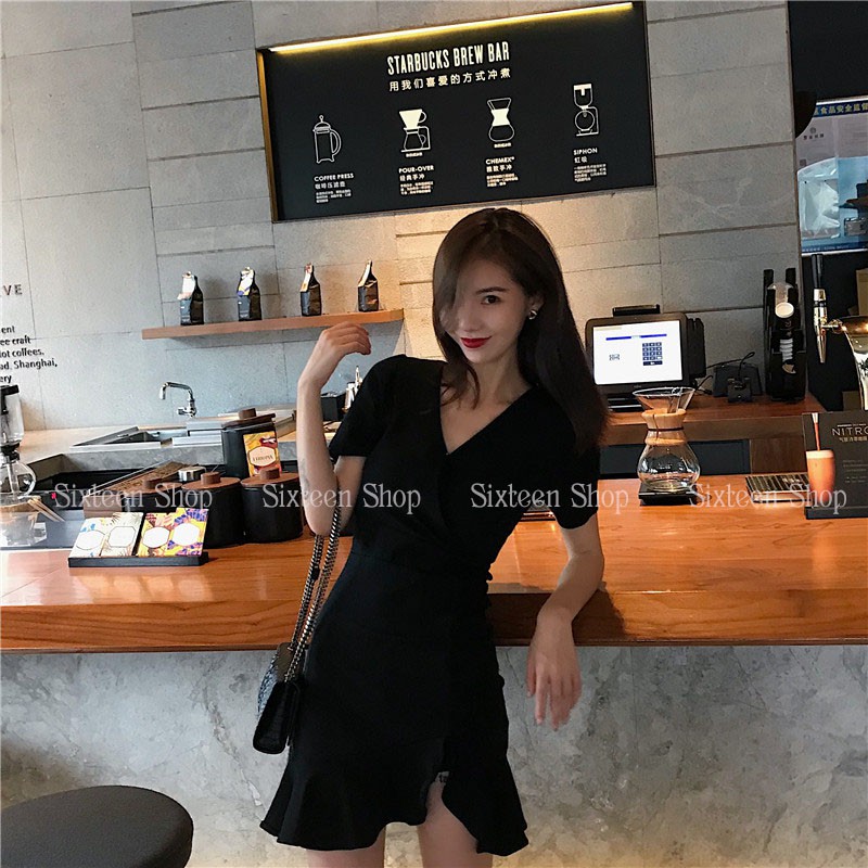 Đầm Nữ,Váy Nữ Body Dáng Ôm Chiết Eo Xẻ Tà, Đầm Thiết Kế Phong Cách Thời Thượng SIXTEEN. | BigBuy360 - bigbuy360.vn