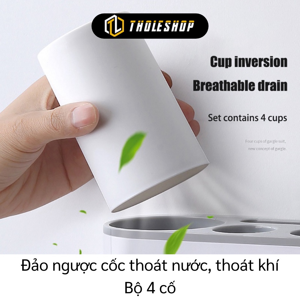 [SGD] Kệ Nhà Tắm - Bộ Nhã Kem Đánh Răng Tự Động Ecoco Treo Trường, Giá Treo Bàn Chải 8515