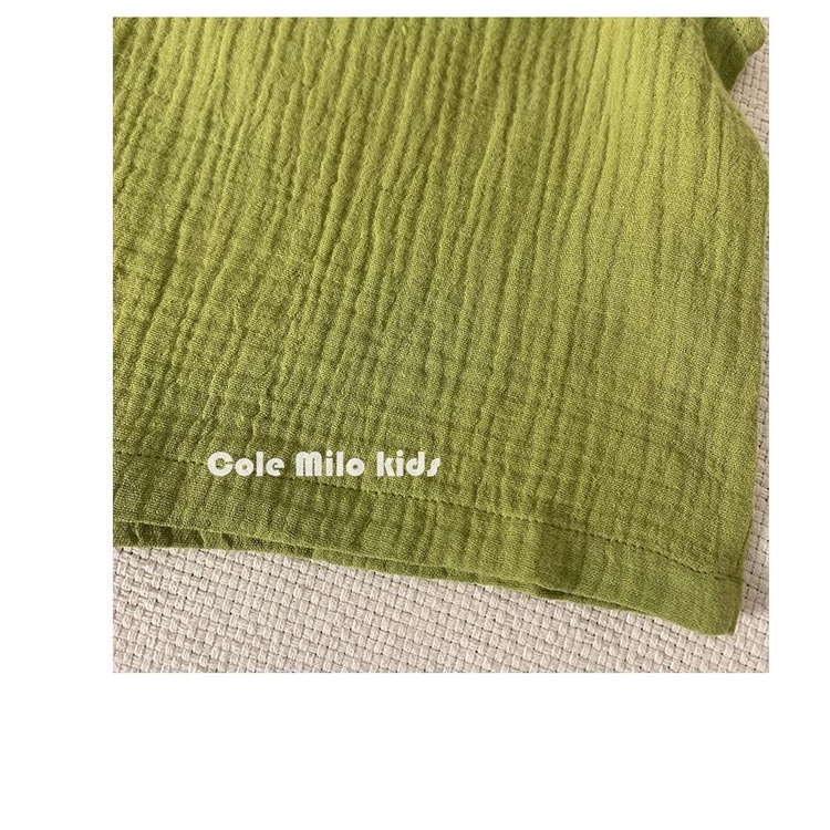 [Babycat] Áo Thun Cotton Không Tay Phong Cách Hàn Quốc Nhật Bản Họa Tiết Đan Chéo Thời Trang Mùa Hè Cho Bé Trai