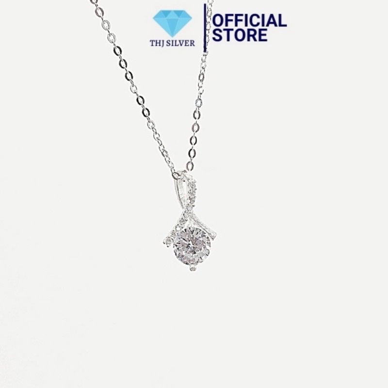 Mặt dây chuyền nữ dọt lệ đính đá nhẹ nhàng nữ tính - THJ SILVER