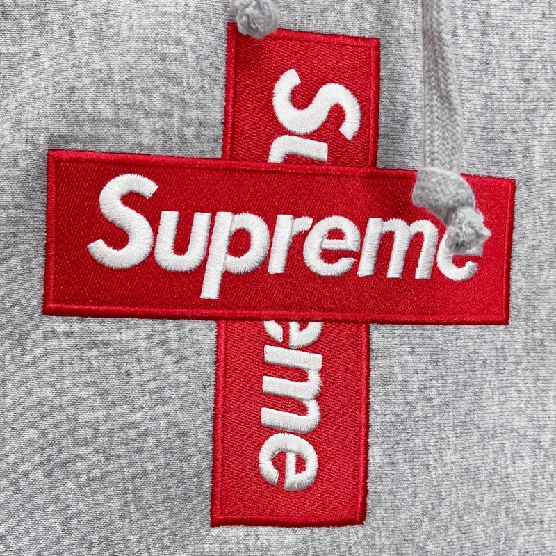 ⚡️[Mirror Quality]- Áo Hoodie S.upreme Cross Box Logo Hooded Sweatshirt Heather Grey, Áo hoodie S.UPREME | BigBuy360 - bigbuy360.vn