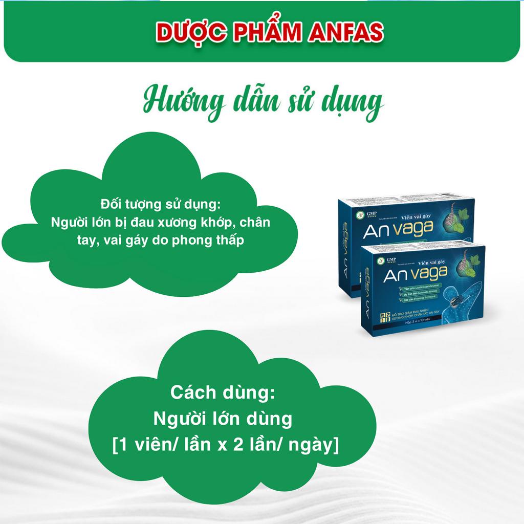 Viên Vai Gáy - An Vaga ANFAS  - Hỗ trợ giảm đau mỏi lưng vai gáy.