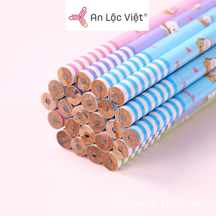1 Hộp gồm 6 Cây Bút Chì Chuốt Kami 2030 HB siêu dễ thương, nét chì chắc chắn, chuốt không gãy cho các bạn HS-SV-VP
