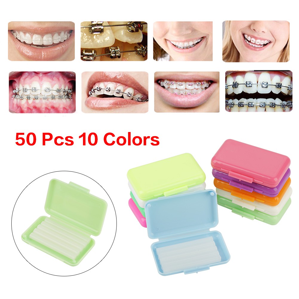 10 Box Dental Flavoured Relief Ortho Wax Brace Fruit Scent Gum Irritation Set