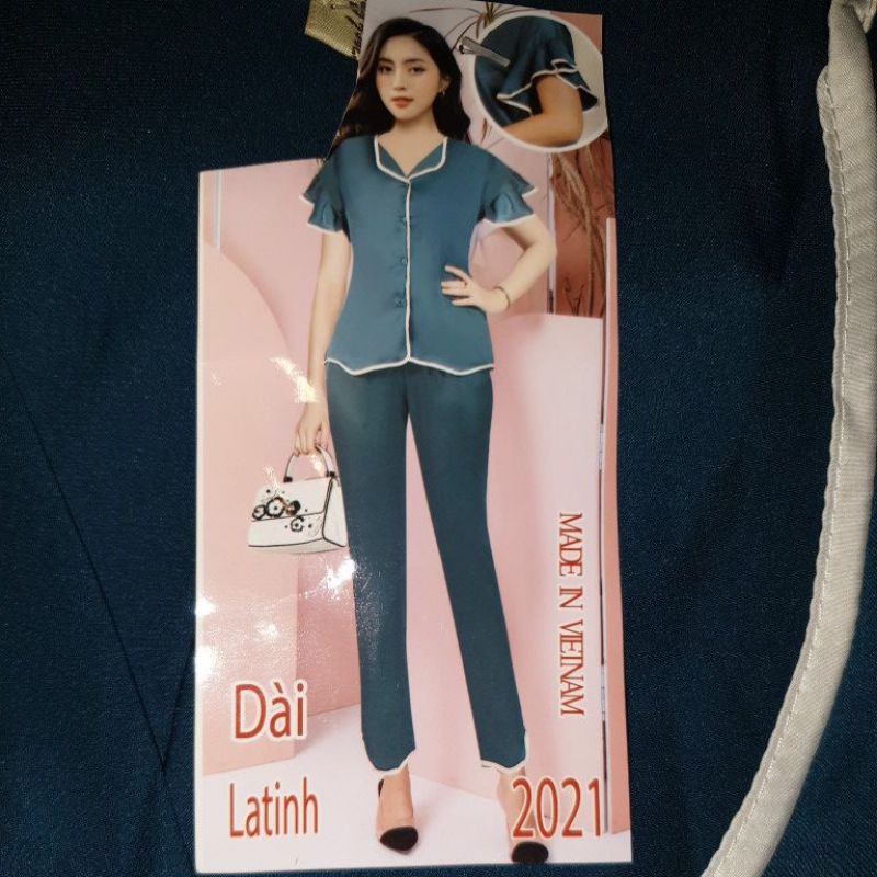 Bộ latin nữ quần dài, tay cánh tiên size dưới 58kg