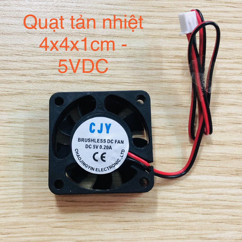 Quạt tản nhiệt 4x4x1cm điện áp 5V hoặc 12V