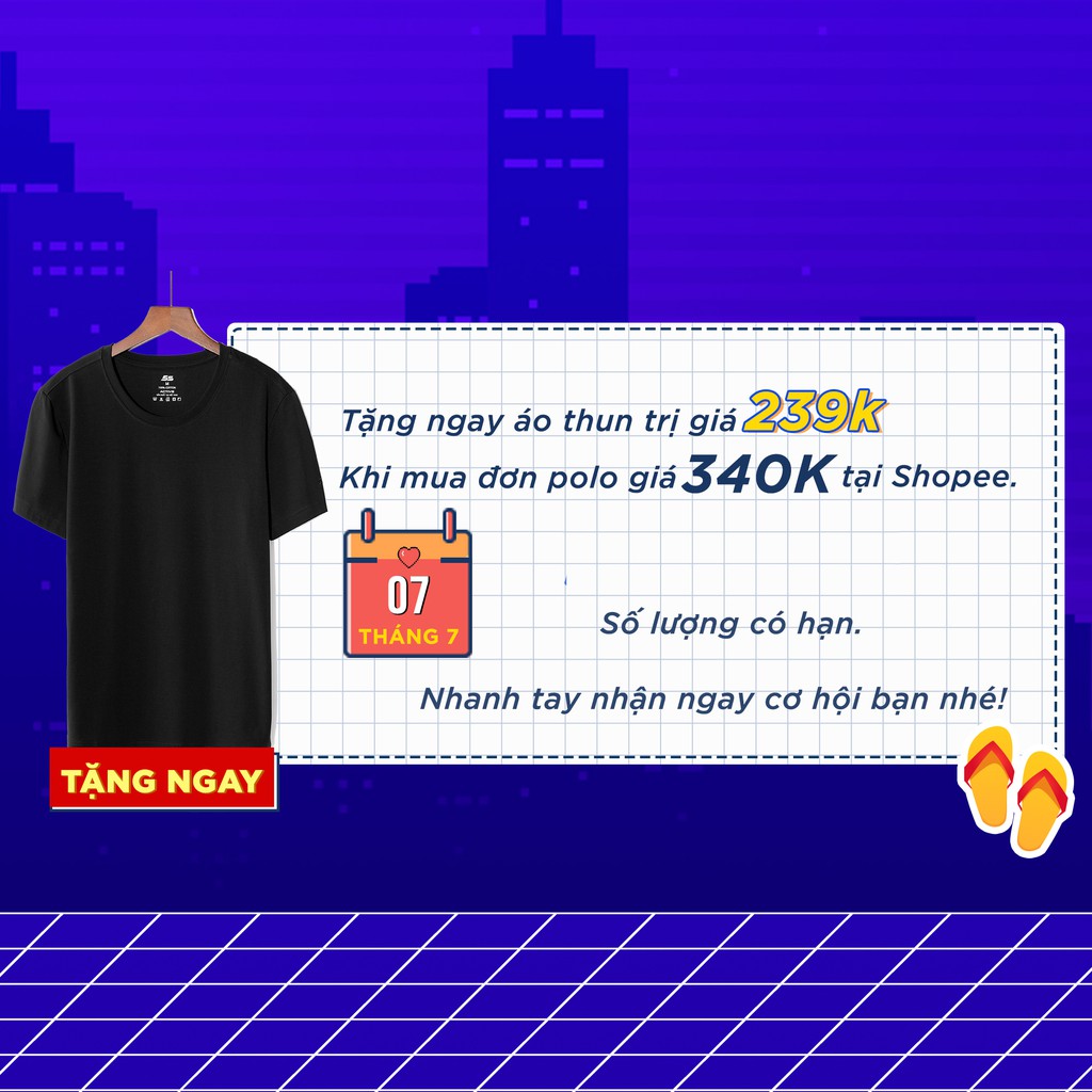 [MUA 2 GIẢM 30K ] Áo Phông Polo Nam 5S Tay Ngắn Có Cổ, Thiết Kế Phối Kẻ Ngực Trẻ Trung (APC21008-01) | BigBuy360 - bigbuy360.vn