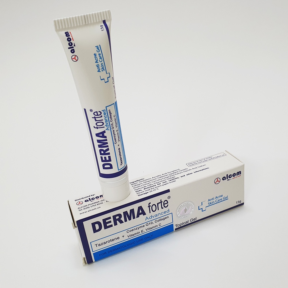 DERMA FORTE Gel Bản Thường / Advanced (Chính Hãng) gel thoa mụn & thâm 15g