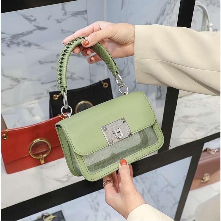 Túi Đeo Chéo CK2 Thời Trang Sang Trọng Cho Nữ50781528Túi Xách Đeo Chéo Hình Vuông Nhỏ Màu Trơn Khóa Kim Loại Dành Cho Nữ