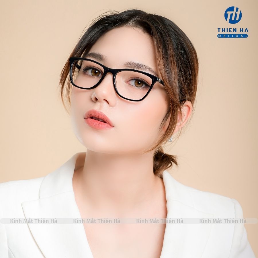Gọng kính nữ mắt mèo cao cấp Thiên Hà Optical chất liệu nhựa Acetate chắc,bền cateye trẻ trung, size nhỏ CAROLLIACR2011