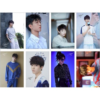 Poster ảnh khổ a3 8 tấm in hình Vương Tuấn Khải