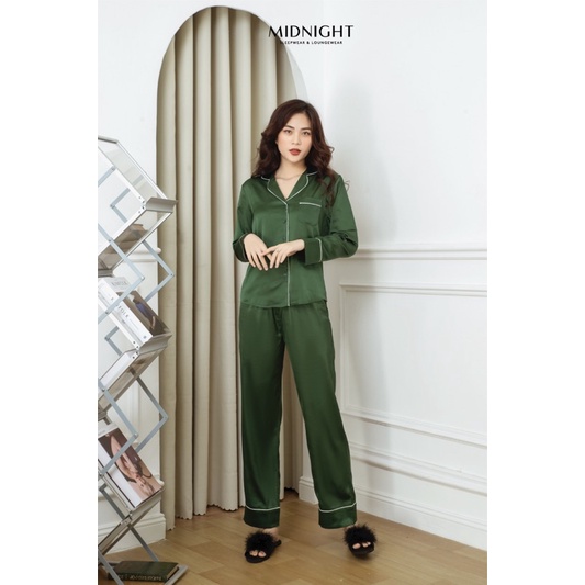 Đồ ngủ mặc nhà Pyjamas Basic Tay Dài Quần Dài - Midnight Sleepwear