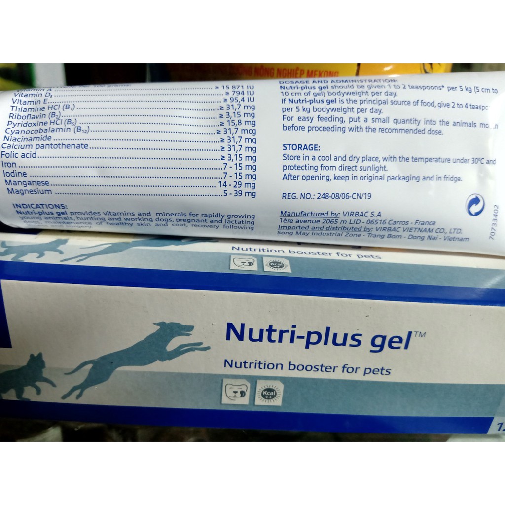 Typ dinh dưỡng bổ sung cho chó mèo nutri Plus Gel Virbac Pháp