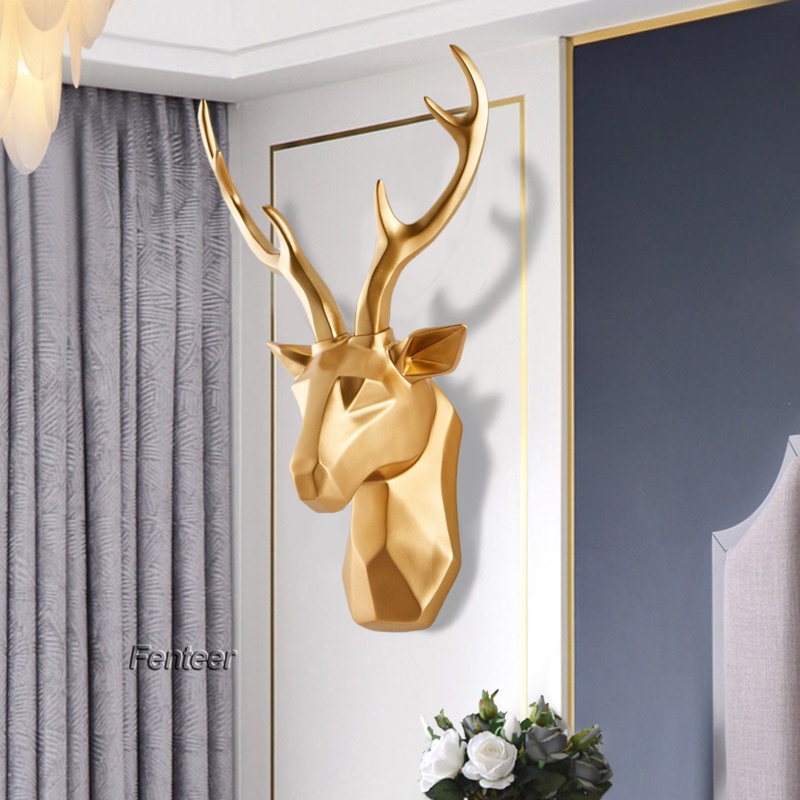 Mô Hình Đầu Hươu 3d Bằng Nhựa Resin Trang Trí Nhà Cửa