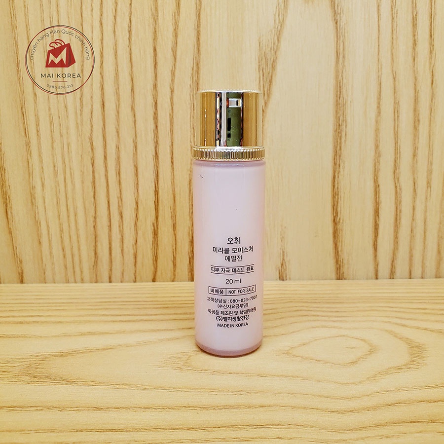 Cặp nước hoa hồng và sữa dưỡng OHUI hồng OHUI MIRACLE MOISTURE mini 20ml+20ml