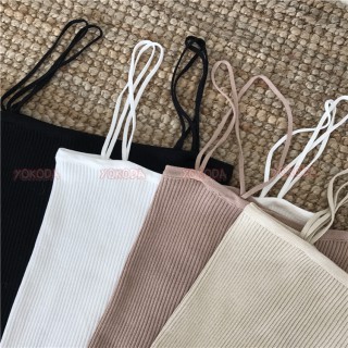 [Hot 2021] Áo 2 Hai Dây Đẹp Len Tăm Bản Nhỏ Dáng Croptop Mặc Vest Siêu Dễ Thương Hot Năm 2021 - QA23 | BigBuy360 - bigbuy360.vn