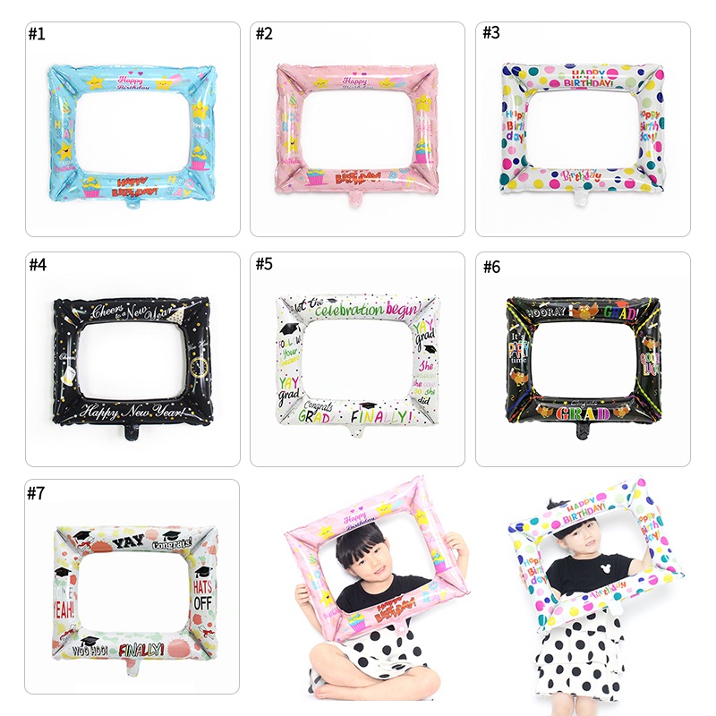 INS Photo Frame-type Balloon Birthday Party Balloon Photo Prop Accessories