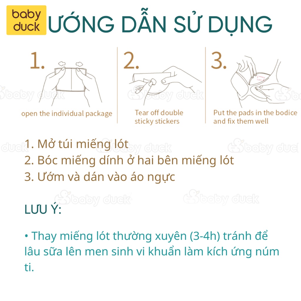 Miếng lót thấm sữa CMBEAR 108 miếng, miếng lót hút sữa