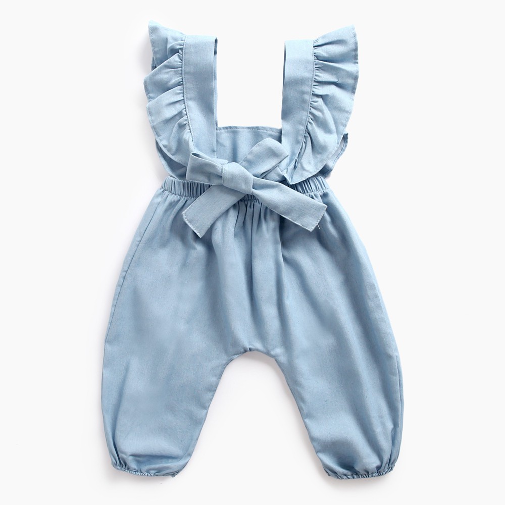 Bộ Áo Liền Quần Sanlutoz Cotton Màu Xanh Lam Thời Trang Cho Bé Gái / Bé Trai