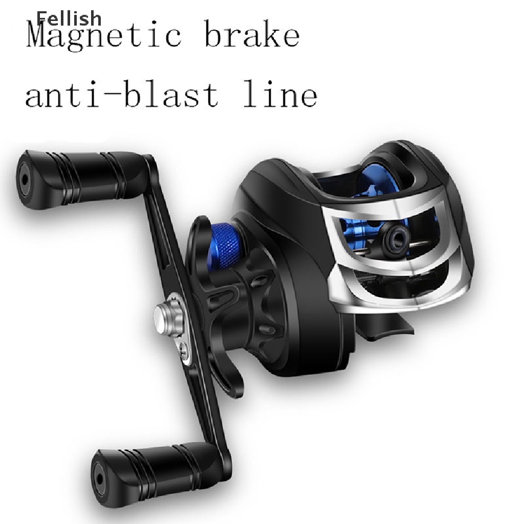 [Fellish] Fishing Reel Left Right Hand Baitcasting Reel Adjustable Brake System 8kg 436VN