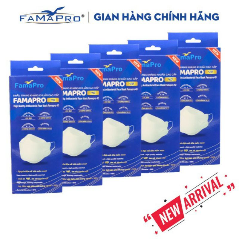 Khẩu trang 4D/KF94 FAMAPRO HÀN QUỐC hàng chuẩn xịn, dày dặn không xù không đổ lông