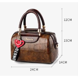 Túi đeo chéo BOSTON giả da cá sấu thời trang sang trọng cho nữ