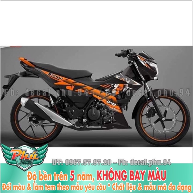 Tem rời Satria King Drang Cam Đen -1