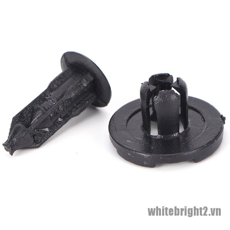 FENDER Bộ 50 Đinh Tán Nhựa 8mm Màu Trắng / Đen Chuyên Dụng Cho Xe Hơi