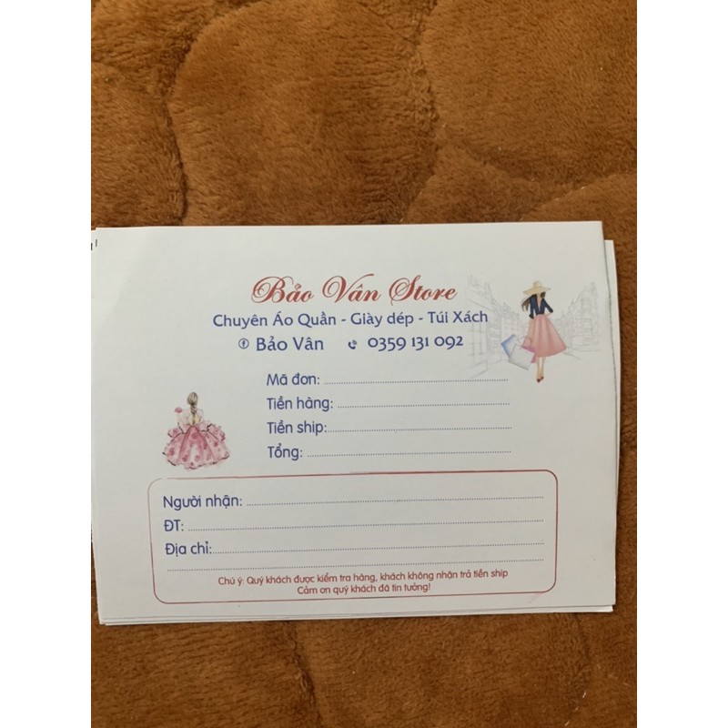 Phiếu ship giao hàng 50 tờ a6