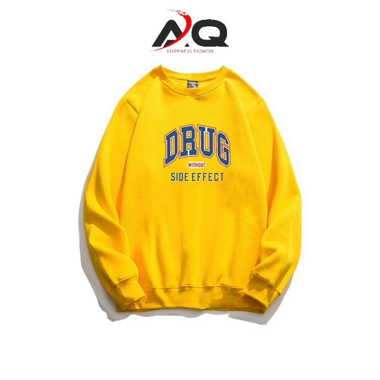 Áo sweater DRUG Áo hoodie nỉ bông tay dài unisex cao cấp thời trang nam nữa AQ