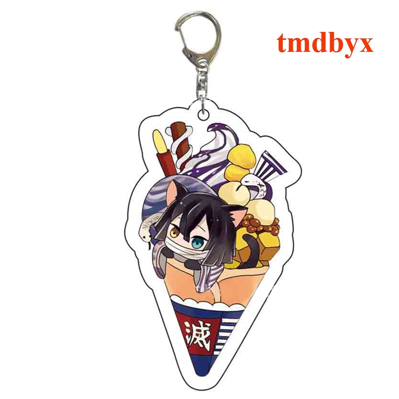 Tmdbyx Móc Chìa Khóa Bằng Acrylic Hình Anime Demon Slayer Brinco Blade of Ghost Kamado Tanjirou Pompom