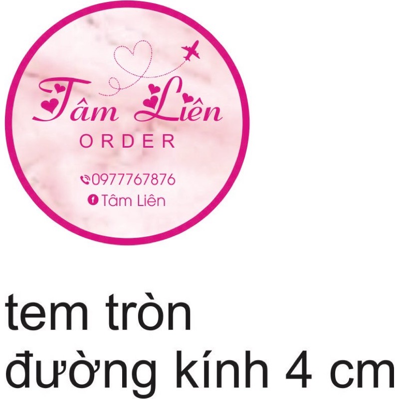 500 tem tròn 4 cm shop free thiết kế tới bh khách ưng thì mơi chốt nạ