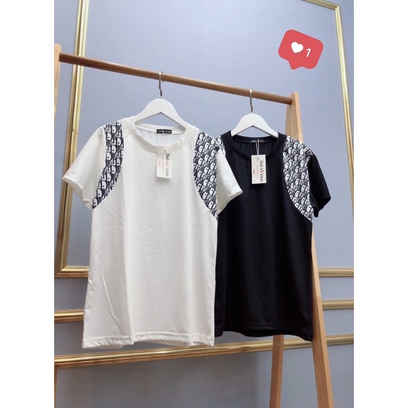 Áo thun nam nữ, áo phông tay lỡ unisex phối vai di.or chất cotton mềm mịn