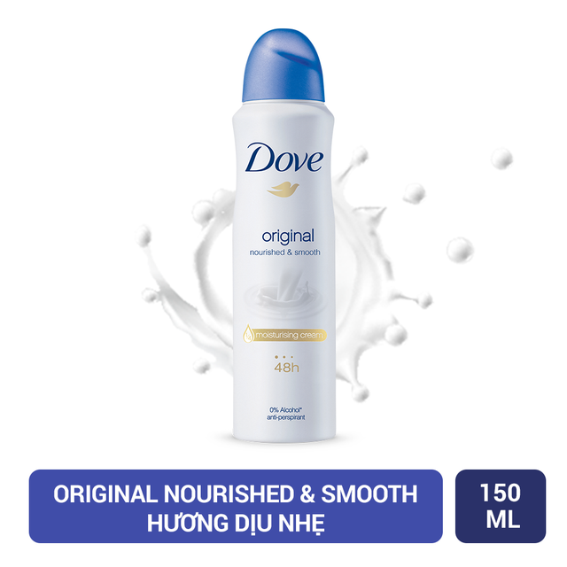 Xịt ngăn mùi Dove dưỡng da mềm mịn 150ml