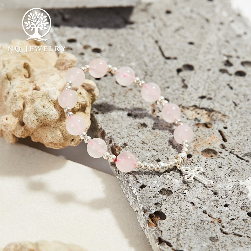 Vòng Mân Côi - Chuỗi Mân Côi TA Hồng  đk 52mm - NQ Jewelry