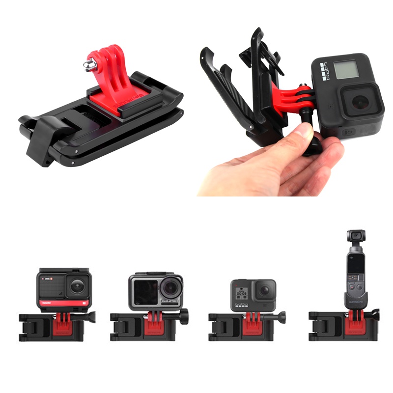 Kẹp kẹp ba lô cho gopro 11/10 9 / dji action 4 / osmo action 3 / osmo pocket action camera bag holder mount phụ kiện